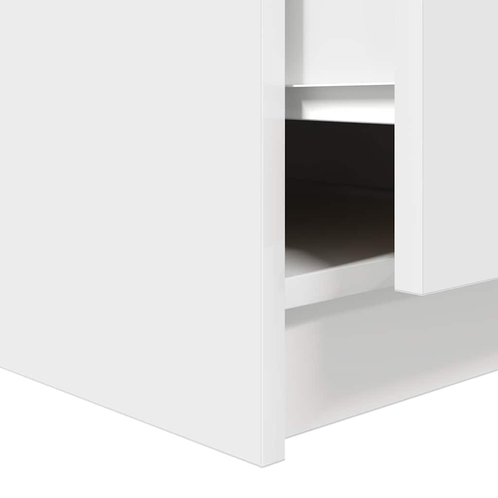 sofabord med skuffer 70,5x70x40 cm hvid
