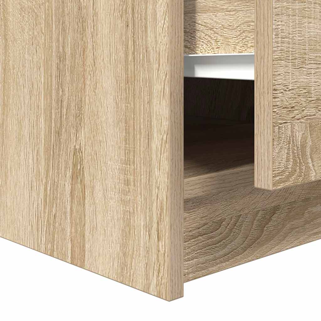 sofabord med skuffer 70,5x70x40 cm sonoma-eg