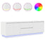tv-bord med LED-lys 160,5x41x50 cm hvid