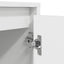 tv-bord med LED-lys 160,5x41x50 cm hvid