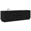 tv-skab med LED-lys 160,5x41x50 cm sort-eg