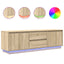 tv-bord med LED-lys 160,5x41x50 cm sonoma-eg