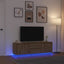 tv-bord med LED-lys 160,5x41x50 cm kunsteg
