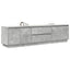tv-bord med LED-lys 193,5x41x50 cm betongrå