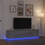 tv-bord med LED-lys 193,5x41x50 cm betongrå