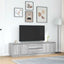 tv-bord med LED-lys 193,5x41x50 cm grå sonoma-eg