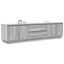 tv-bord med LED-lys 193,5x41x50 cm grå sonoma-eg