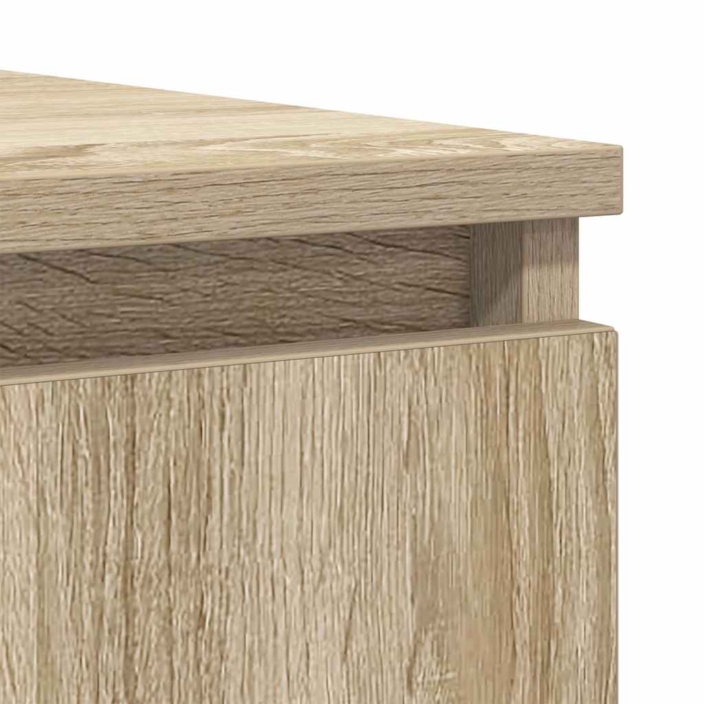 skænk med skuffer 100,5x35x98,5 cm konstrueret træ sonoma-eg