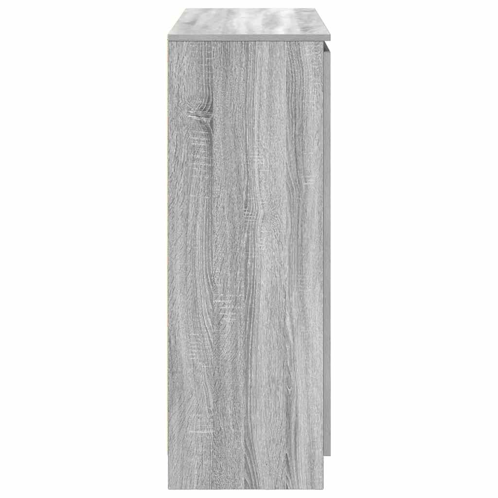 skænk med skuffer 100,5x35x98,5cm konstrueret træ grå sonoma-eg