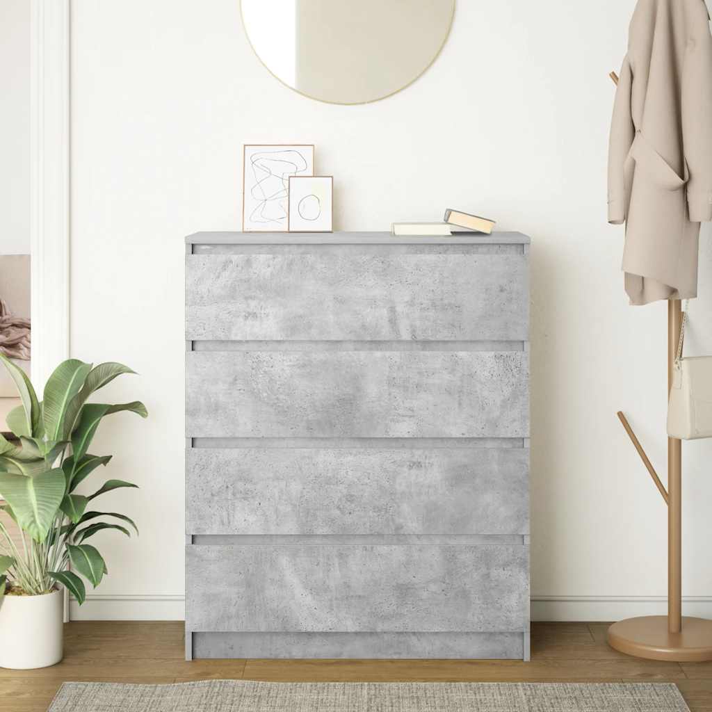 skænk 80x35x99 cm konstrueret træ betongrå