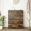 skænk 80x35x99 cm konstrueret træ røget egetræsfarve