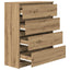 skænk 80x35x99 cm konstrueret træ kunsteg