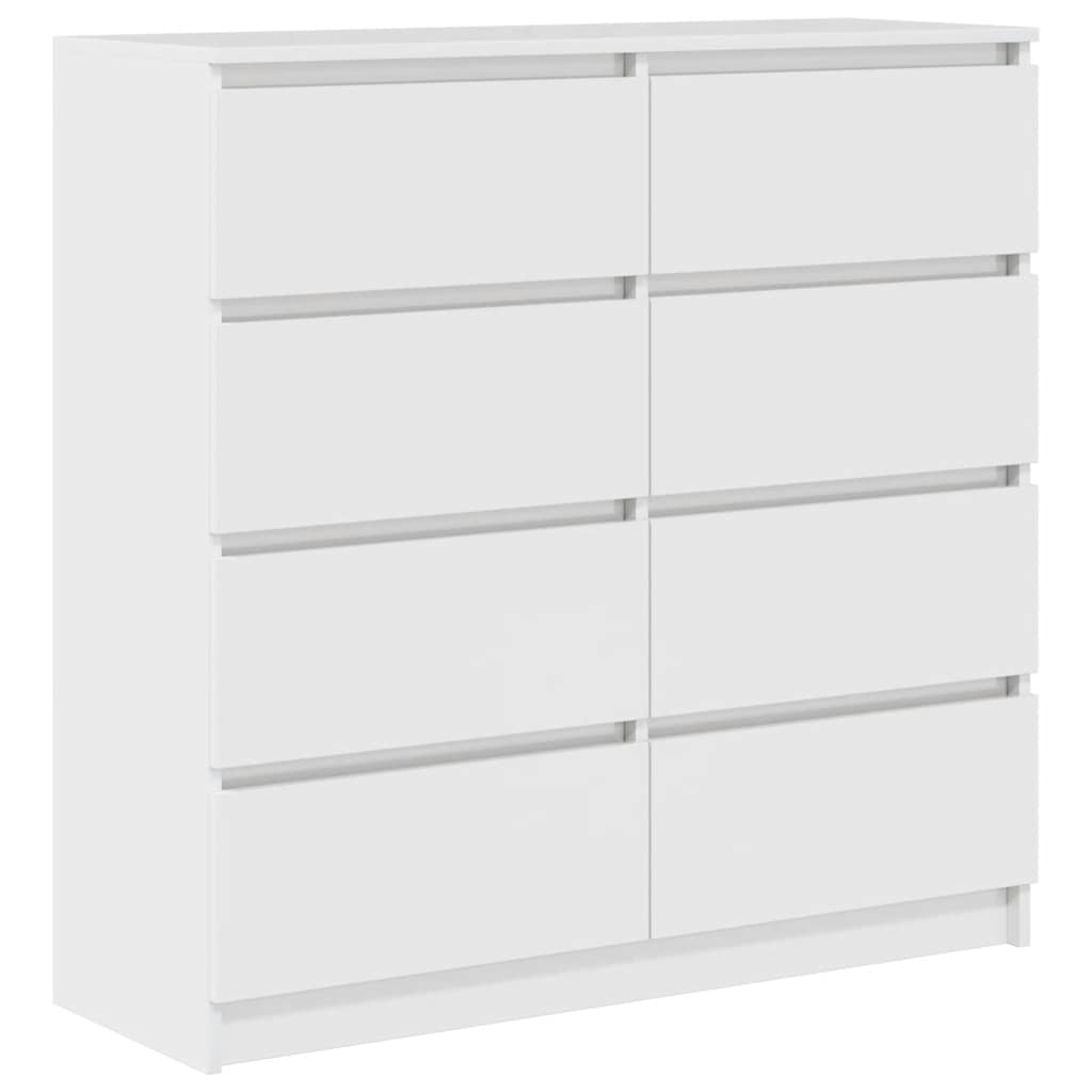 skænk 100x35x99 cm konstrueret træ hvid