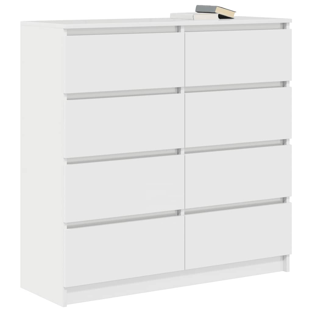 skænk 100x35x99 cm konstrueret træ hvid