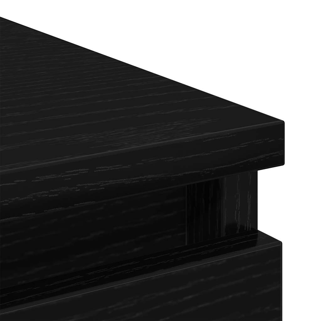 skænk 100x35x99 cm konstrueret træ sort egetræsfarve