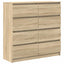 skænk 100x35x99 cm konstrueret træ sonoma-eg