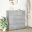 skænk 100x35x99 cm konstrueret træ betongrå
