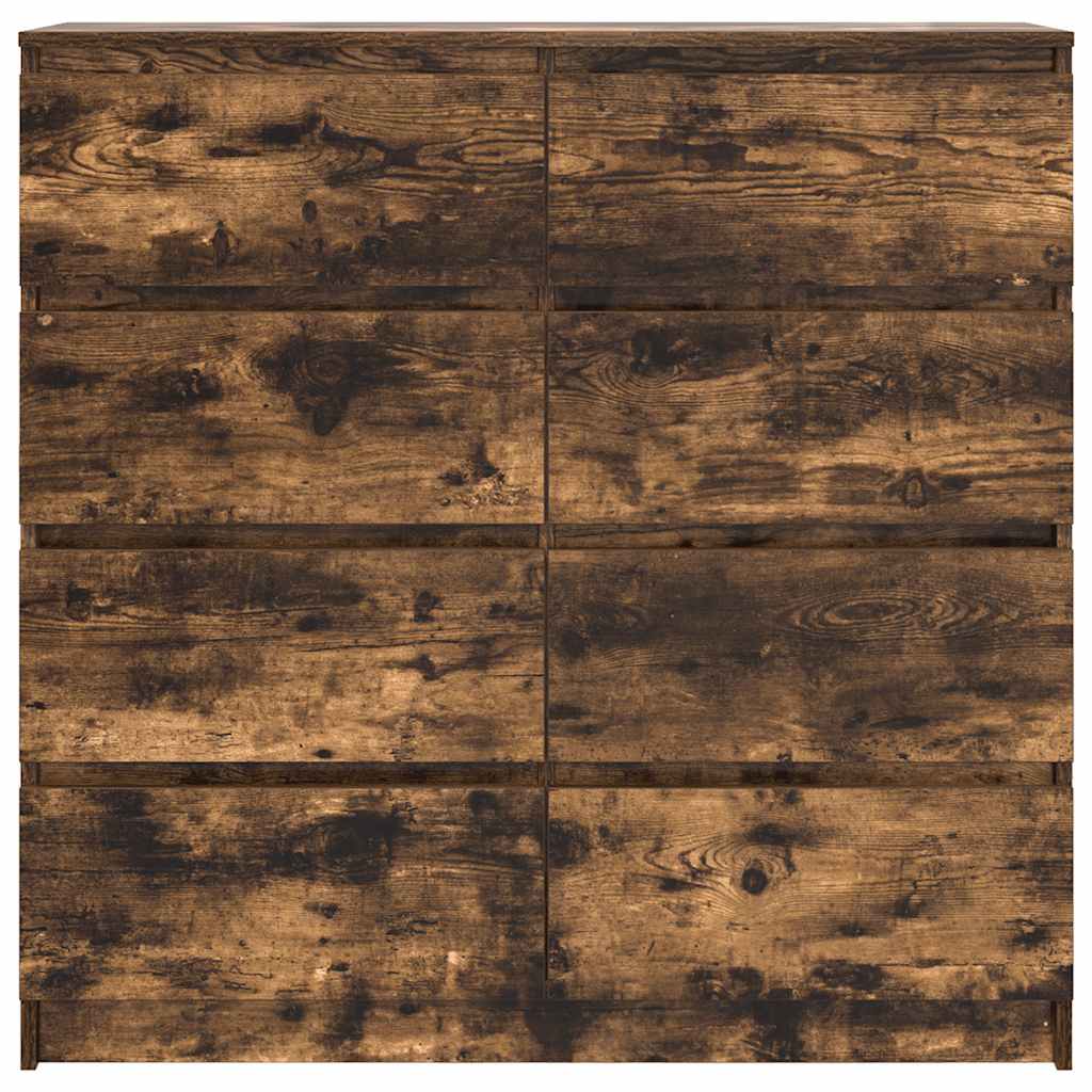 skænk 100x35x99 cm konstrueret træ røget egetræsfarve