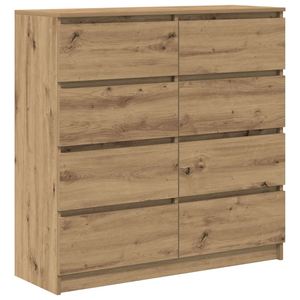 skænk 100x35x99 cm konstrueret træ kunsteg