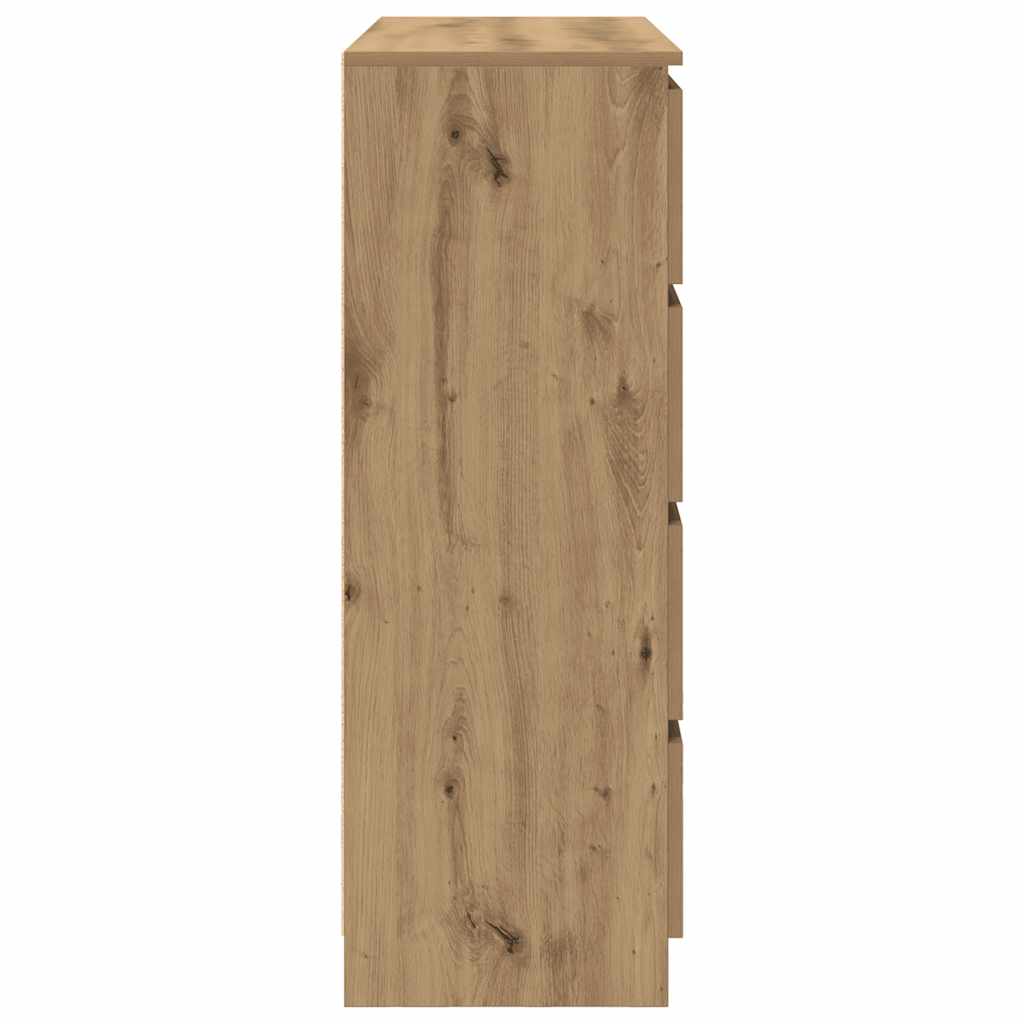skænk 100x35x99 cm konstrueret træ kunsteg