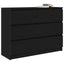 skænk 100x35x76 cm konstrueret træ sort egetræsfarve