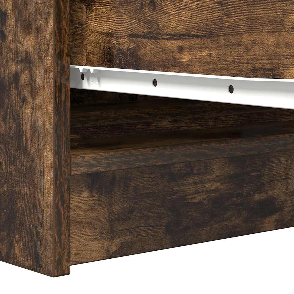 skænk 100x35x76 cm konstrueret træ røget egetræsfarve