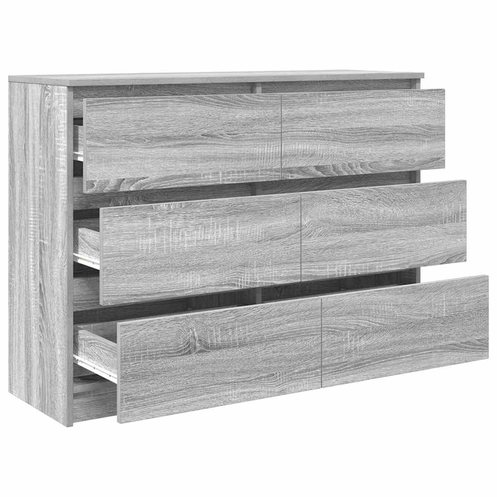 skænk 100x35x76 cm konstrueret træ grå sonoma-eg