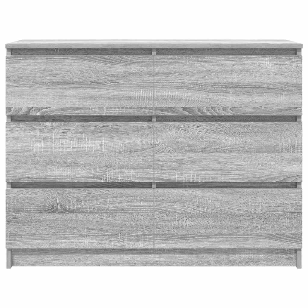 skænk 100x35x76 cm konstrueret træ grå sonoma-eg