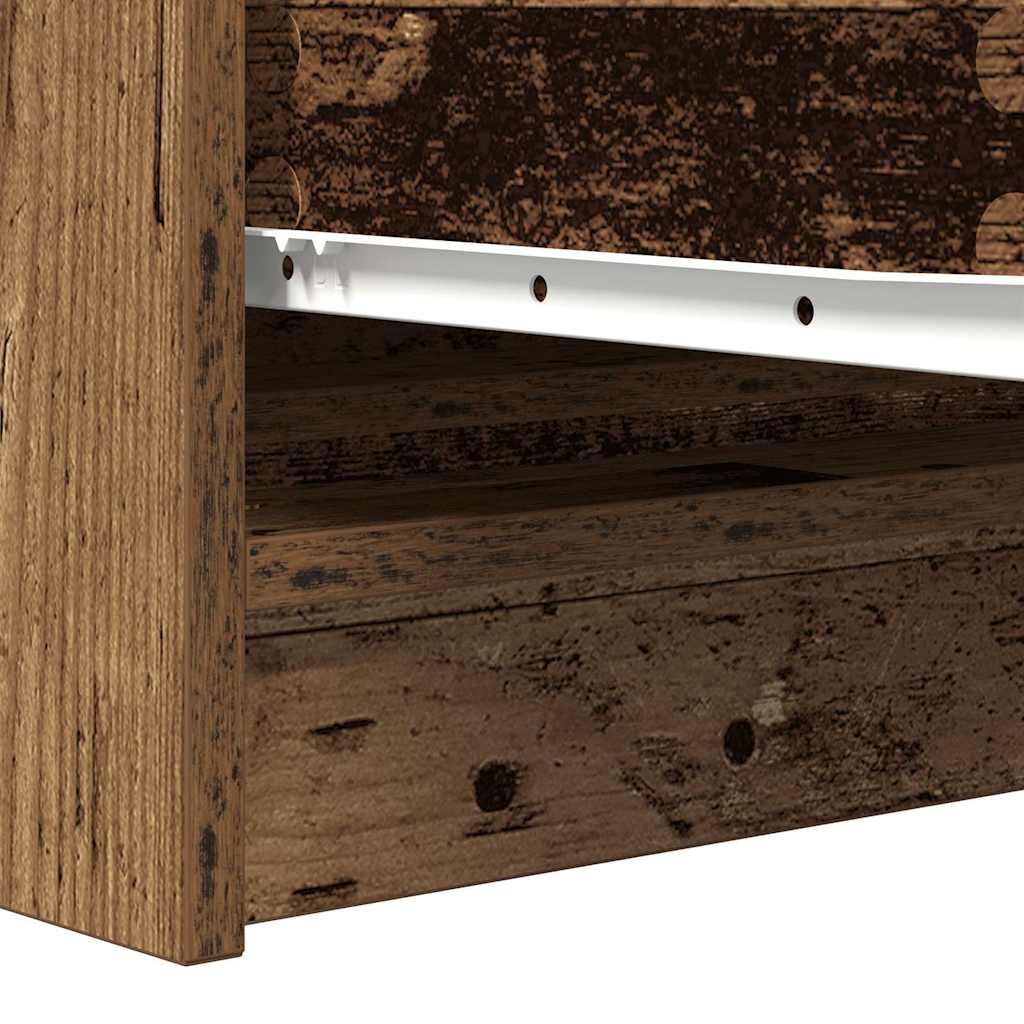 skænk 100x35x76 cm konstrueret træ antikt trælook