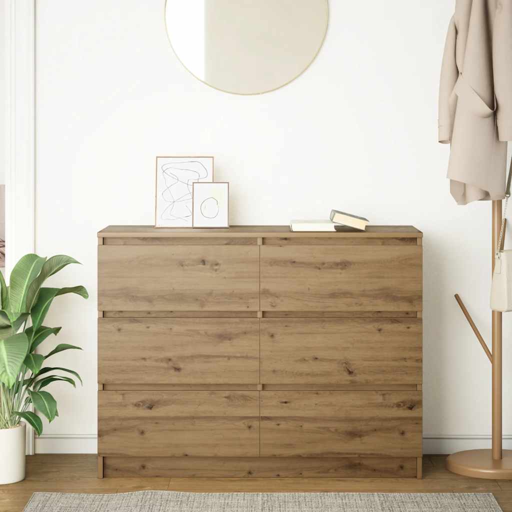 skænk 100x35x76 cm konstrueret træ kunsteg