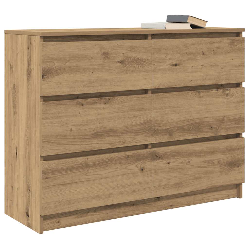skænk 100x35x76 cm konstrueret træ kunsteg