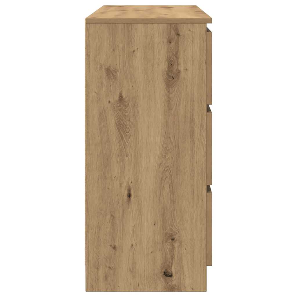 skænk 100x35x76 cm konstrueret træ kunsteg