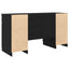 Bord med skuffe Sort eg 140 x 49 x 76 cm Konstrueret træ