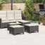 havestole med hynder 2 stk. 55x55x36 cm polyrattan sort