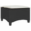 havestole med hynder 2 stk. 55x55x36 cm polyrattan sort