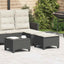 havestole med hynder 2 stk. 55x55x36 cm polyrattan sort