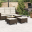 havestole med hynder 2 stk. 55x55x36 cm polyrattan brun
