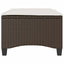 havestole med hynder 2 stk. 55x55x36 cm polyrattan brun
