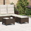 havestole med hynder 2 stk. 55x55x36 cm polyrattan brun