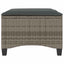 havestole med hynder 2 stk. 55x55x36 cm polyrattan grå