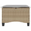 haveskamler 2 stk. med hynder 55x55x36 cm polyrattan beige