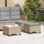 haveskamler 2 stk. med hynder 55x55x36 cm polyrattan beige