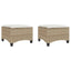 haveskamler 2 stk. med hynder 55x55x36 cm polyrattan beige