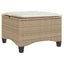 haveskamler 2 stk. med hynder 55x55x36 cm polyrattan beige