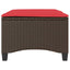 havestole med hynder 2 stk. 55x55x36 cm polyrattan brun