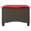 havestole med hynder 2 stk. 55x55x36 cm polyrattan brun