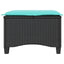 havestole med hynder 2 stk. 55x55x36 cm polyrattan sort