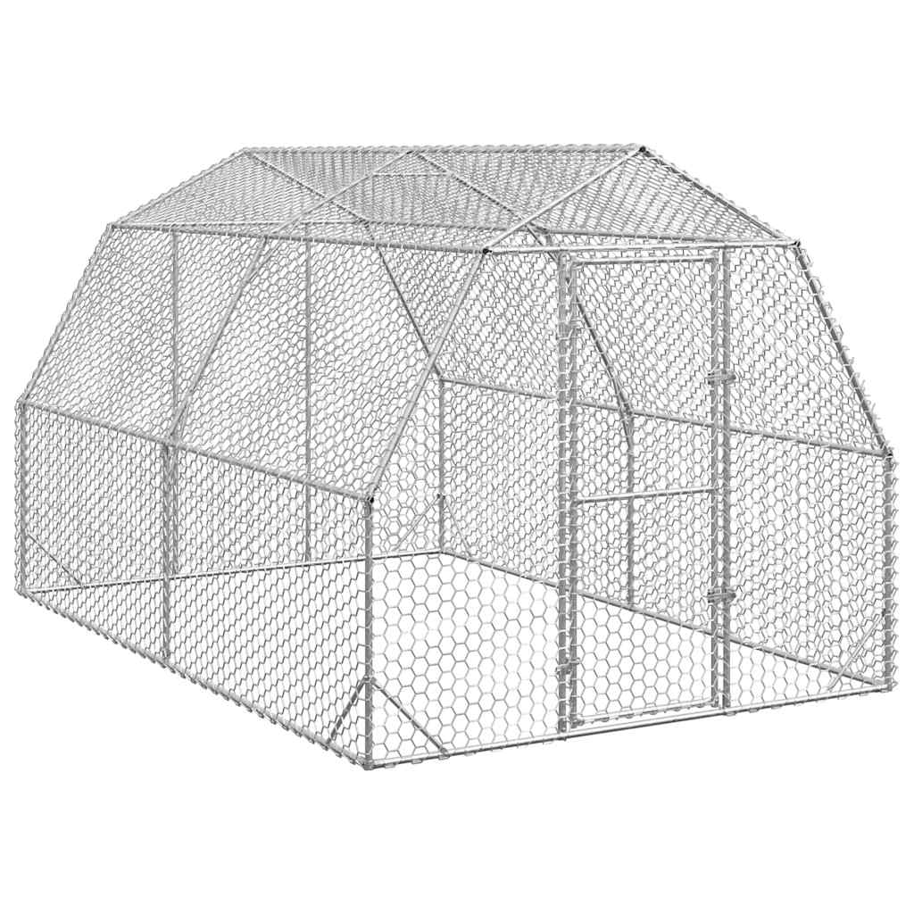 hønsegård 2,5x4x2,25 m galvaniseret stål billede