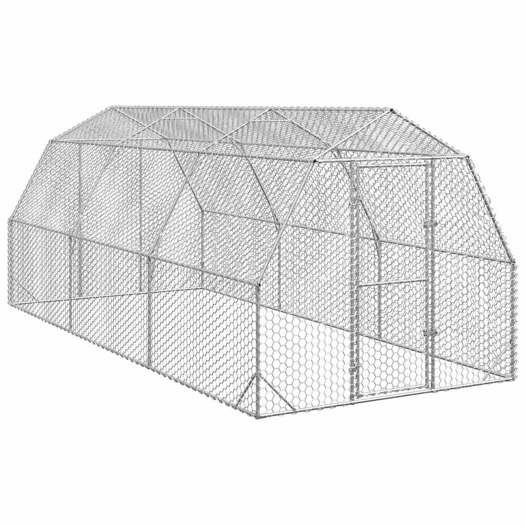 hønsegård 2,5x6x2,25 m galvaniseret stål billede