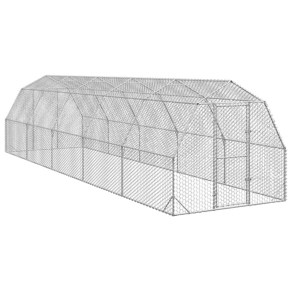 hønsegård 2,5x10x2,25 m galvaniseret stål billede